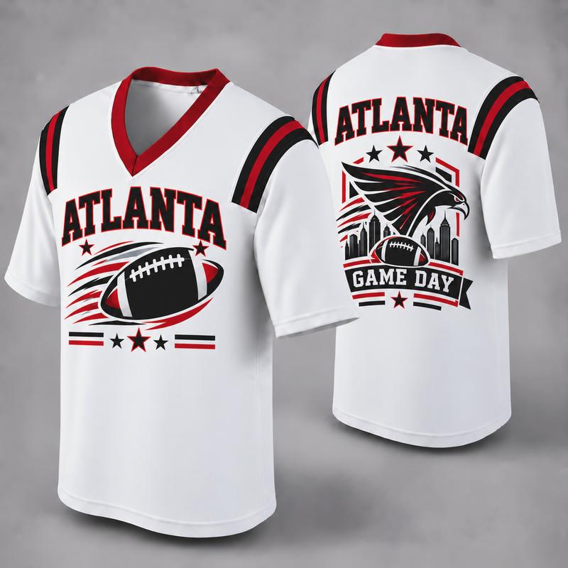 Custom Football Fan Jersey, White Mesh V-Neck Game Day Top, Unisex American Football Apparel for All 32 Teams