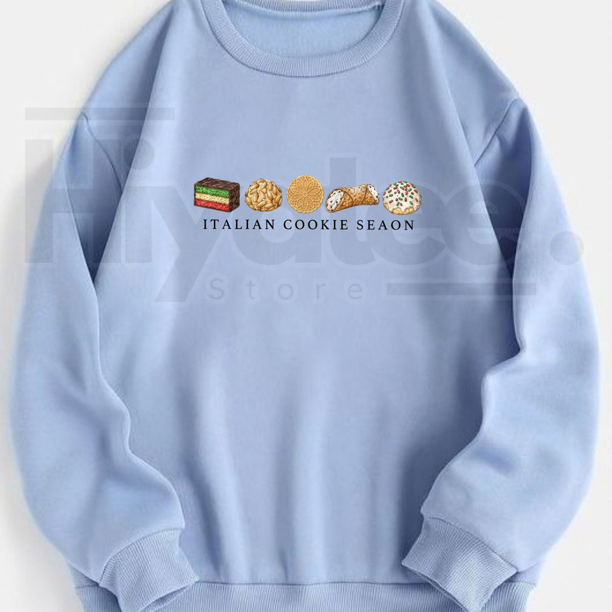 Italian Cookie Christmas Sweatshirt, Retro Holiday Bakery Graphic Pullover