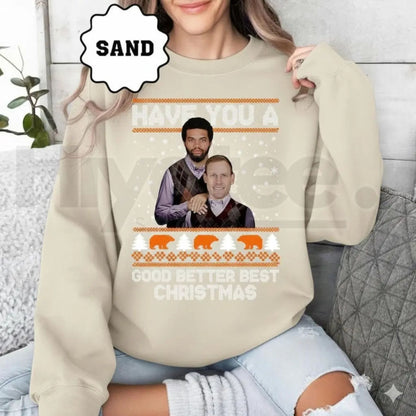 Ugly Christmas Sweater Caleb Williams & Ben Johnson: Chicago Football Sweatshirt