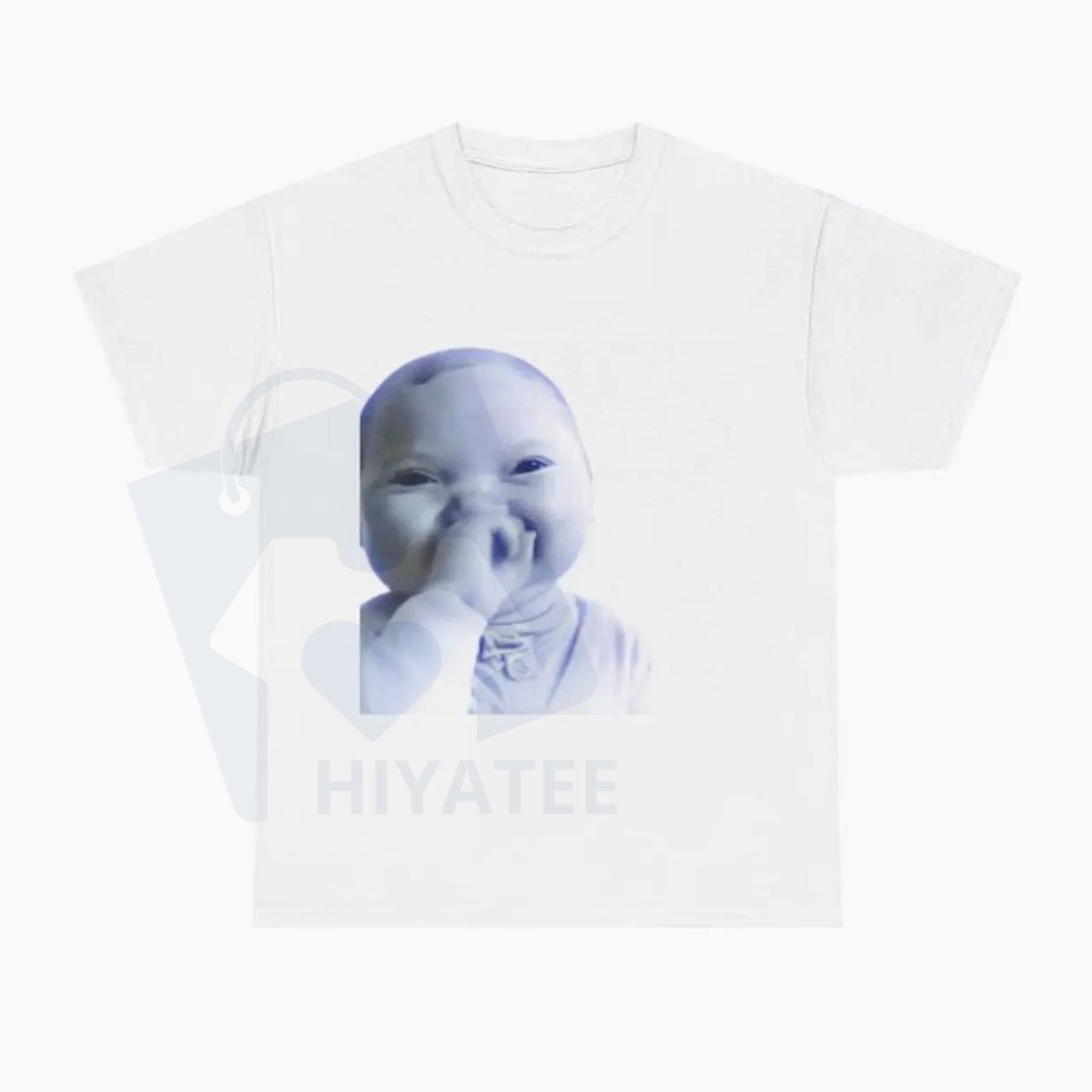 Viral AI Baby Laughing Meme Shirt – Tuff “Holding Back a Laugh” Y2K Streetwear Tee