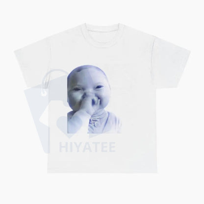 Viral AI Baby Laughing Meme Shirt – Tuff “Holding Back a Laugh” Y2K Streetwear Tee