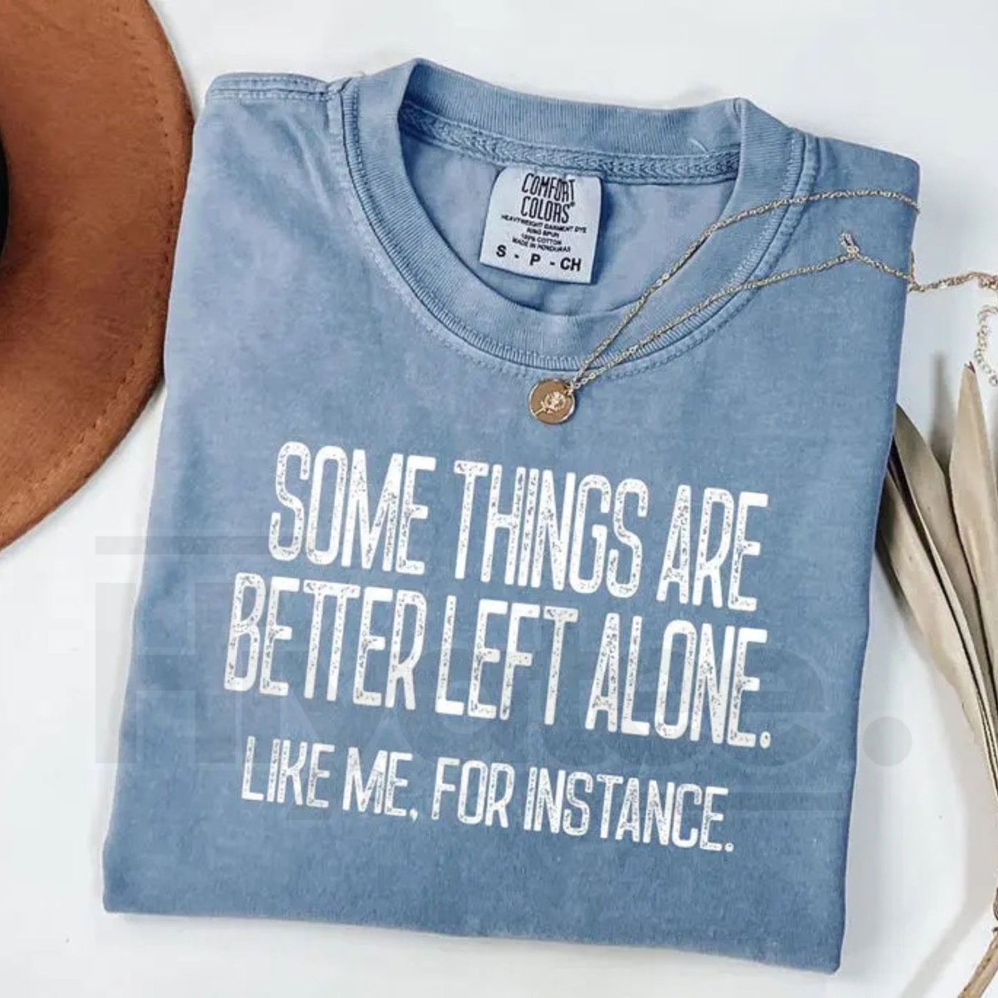Comfort Colors® Some Things Are Better Left Alone Shirt – Funny Sarcastic Graphic Tee