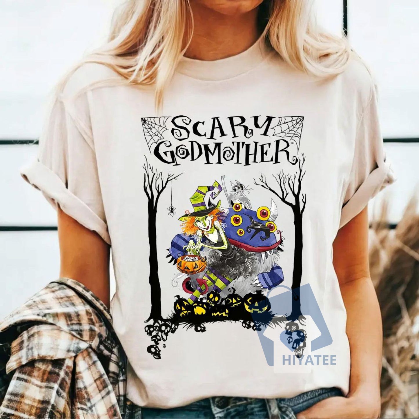 Scary Godmother Halloween Shirt – Retro Movie Horror Tee, Vintage-Inspired Halloween T-Shirt for Fans