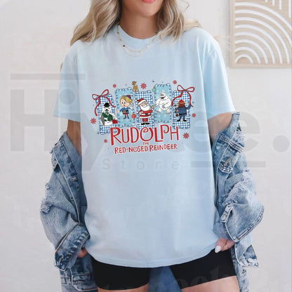Comfort Colors Rudolph The Red Nosed Reindeer T-Shirt – Funny Christmas Tee