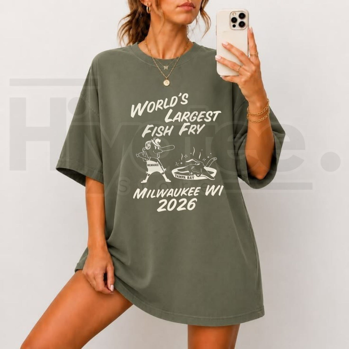 Comfort Colors World's Largest Fish Fry T-Shirt – Milwaukee Baseball Graphic Tee