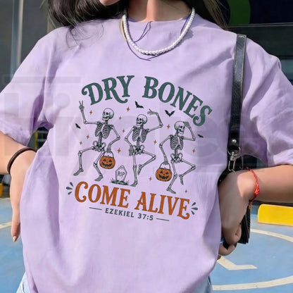 Comfort Colors Dry Bones Come Alive Christian Halloween Tee
