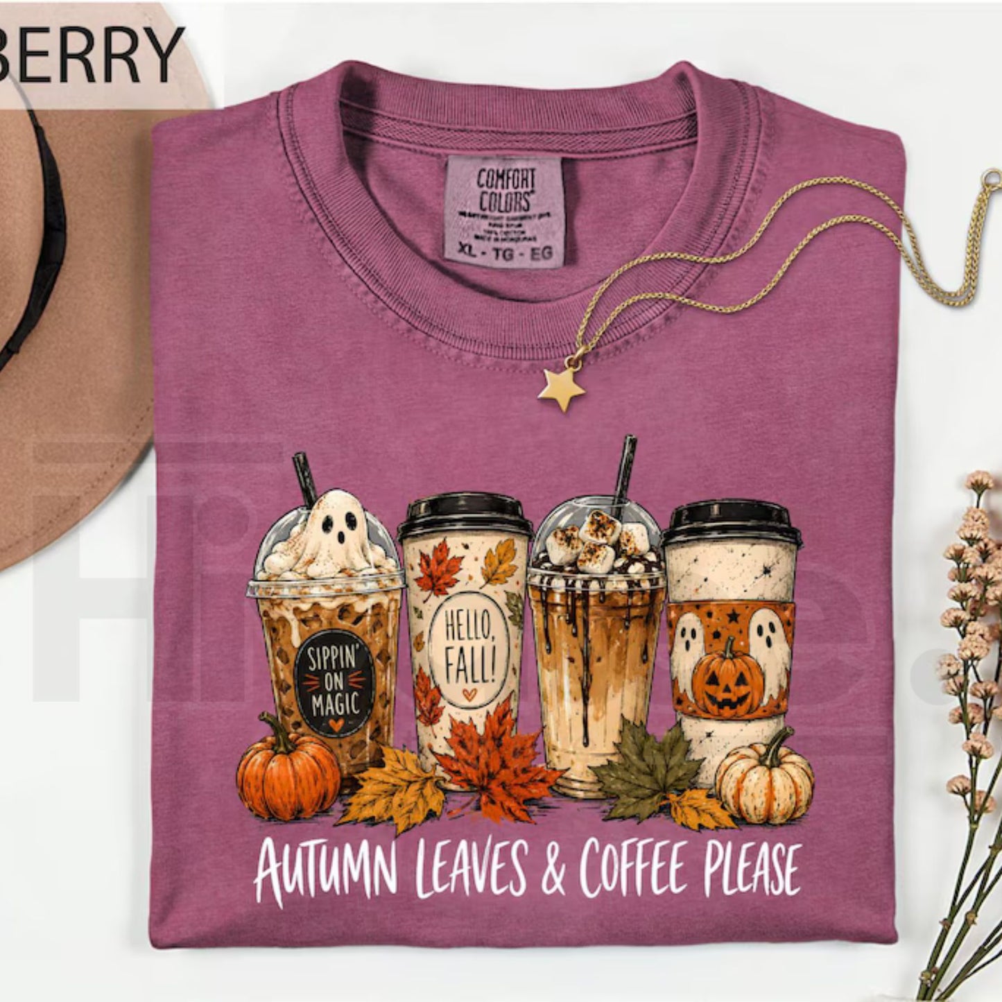 Halloween Coffee Shirt Comfort Colors Tee Ghost Coffee Cup Fall Outfit