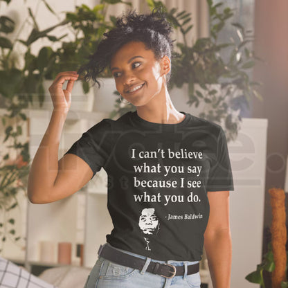 James Baldwin Quote T-Shirt – Summer Black Cotton Crew Neck Tee