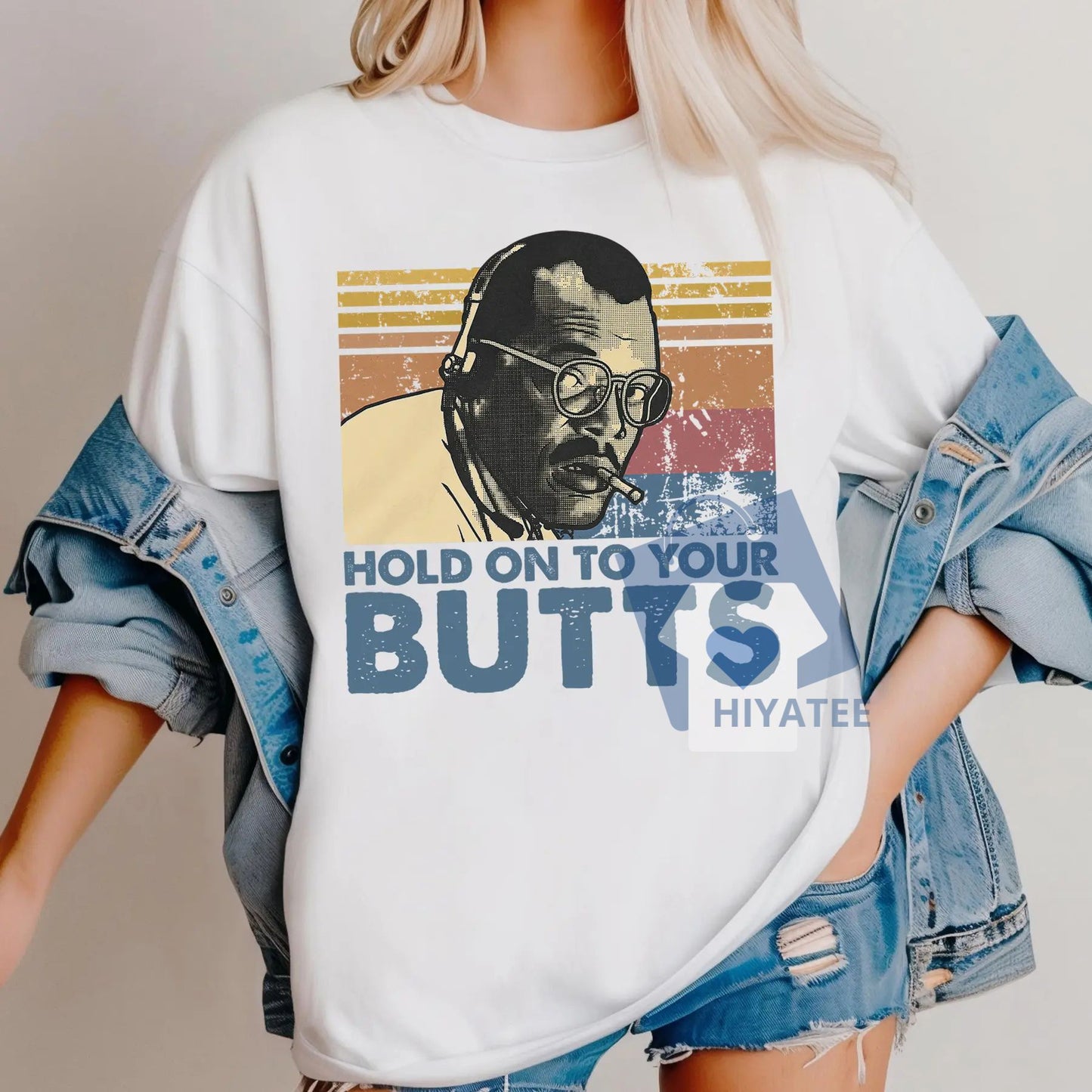 Hold On To Your Butts T-Shirt – Retro Funny Jurassic Graphic Tee, Unisex Vintage Pop Culture Shirt