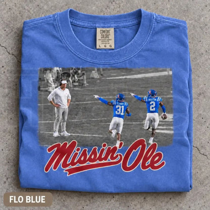 Comfort Colors Mississippi Iconic Moment Old Coach Game Day Tee
