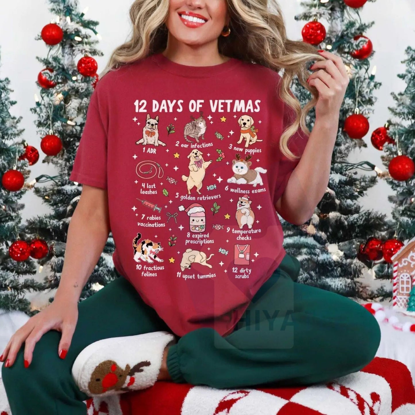 Christmas Veterinarian Shirt – Festive Vet Tech & Animal Doctor Holiday Apparel