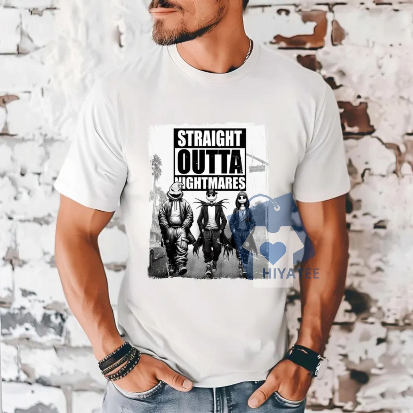 Straight Outta Nightmare Shirt – Oogie Boogie & Skellington Halloween Tee, Funny Halloween Party Graphic T-Shirt