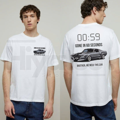 Gone In 60 Seconds T-Shirt – Eleanor Mustang Vintage Action Movie Graphic Tee