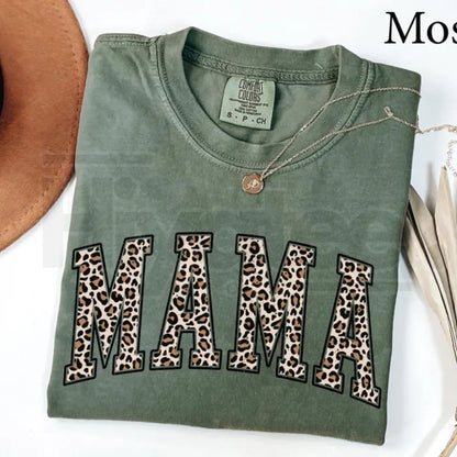 Comfort Colors® Leopard Mama Shirt – Trendy Mama Graphic Tee & Funny Mothers Day Gift
