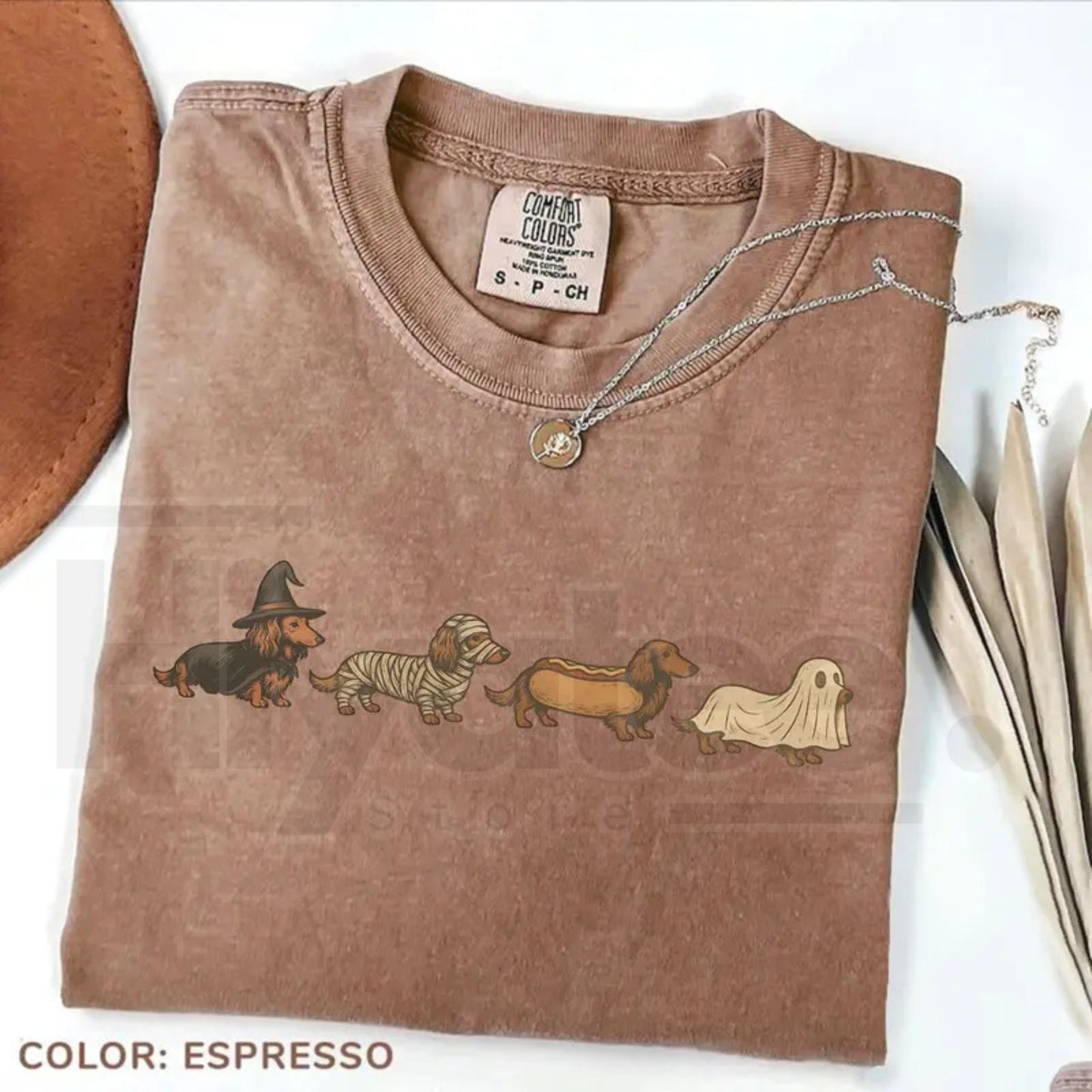 Comfort Colors Halloween Wiener Dog Dachshund Costume T-Shirt