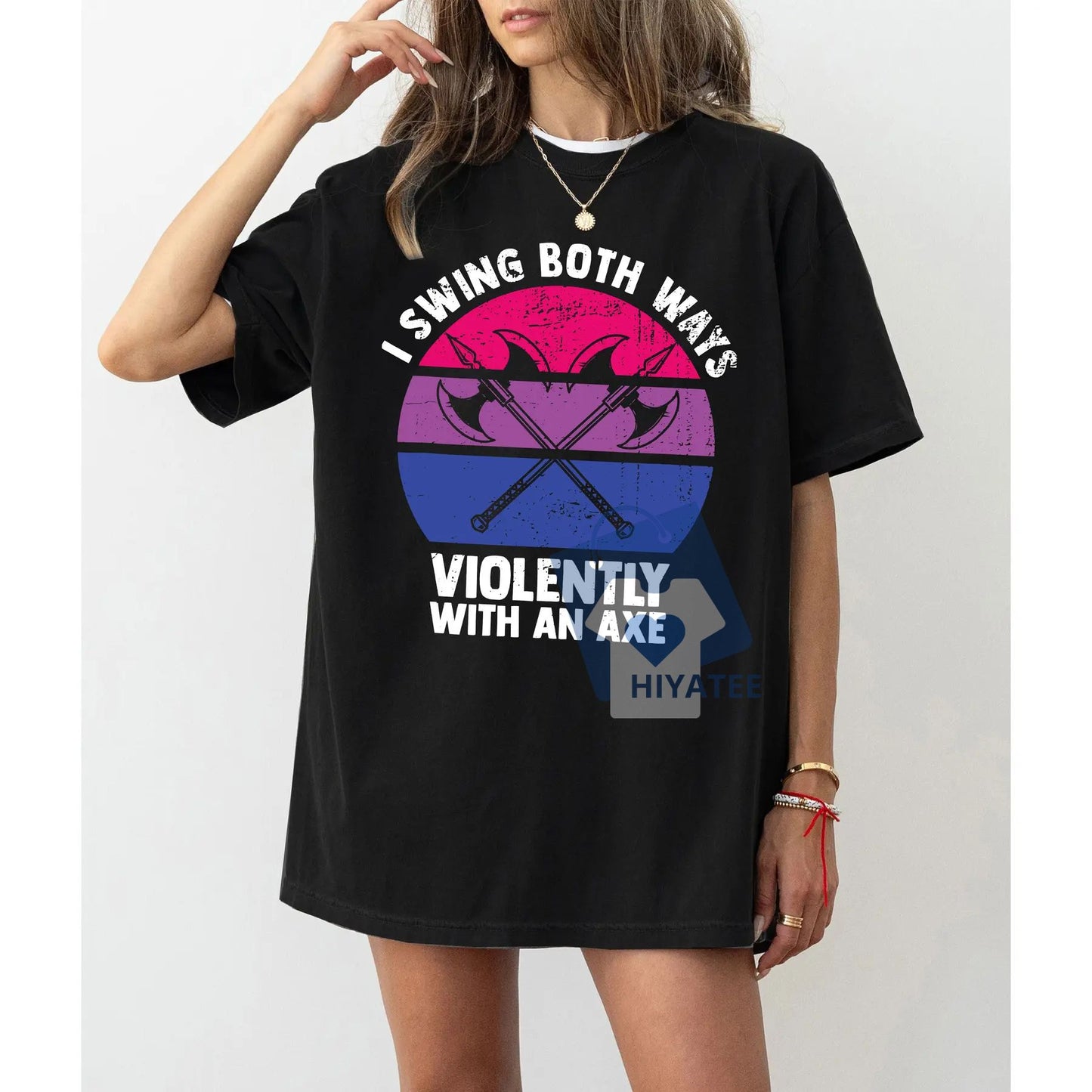 I Swing Both Ways With An Axe T-Shirt – Funny LGBT Pride Tee