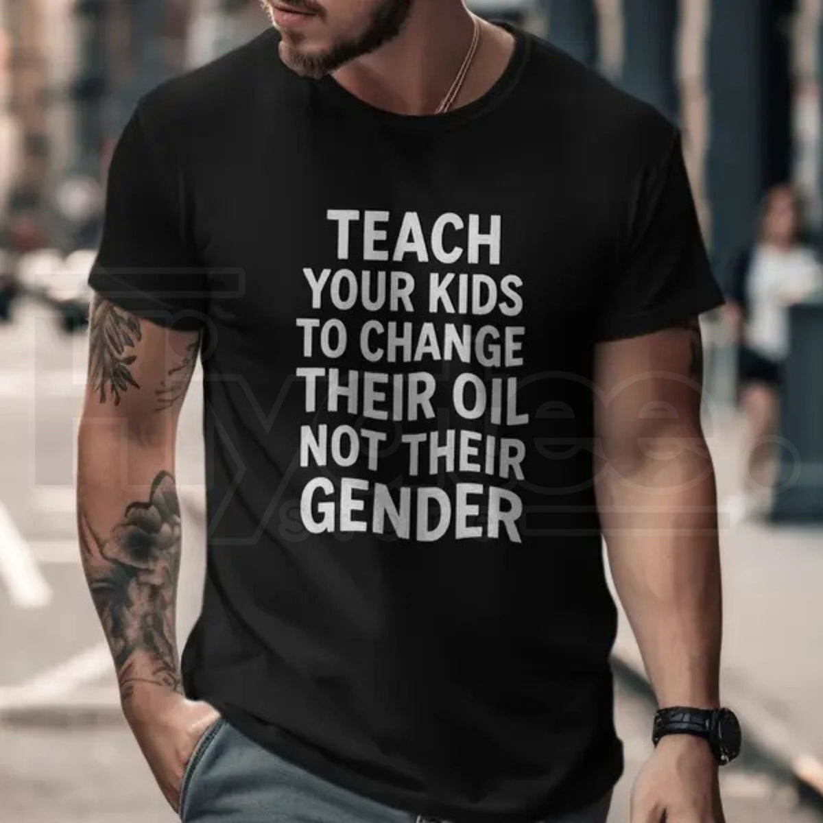 Teach Kids To Change Oil T-Shirt – Funny Automotive Mechanic Tee