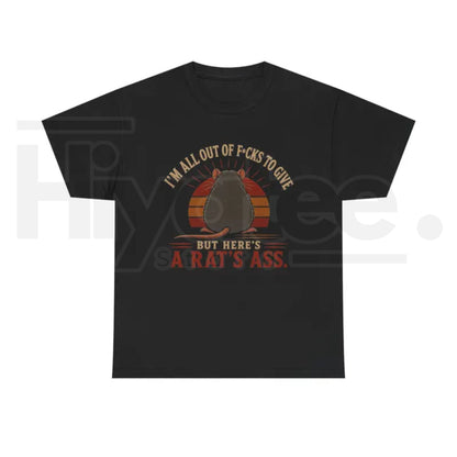 I'm All Out of F*cks to Give Rat T-Shirt – Funny Vintage Rat Graphic Tee