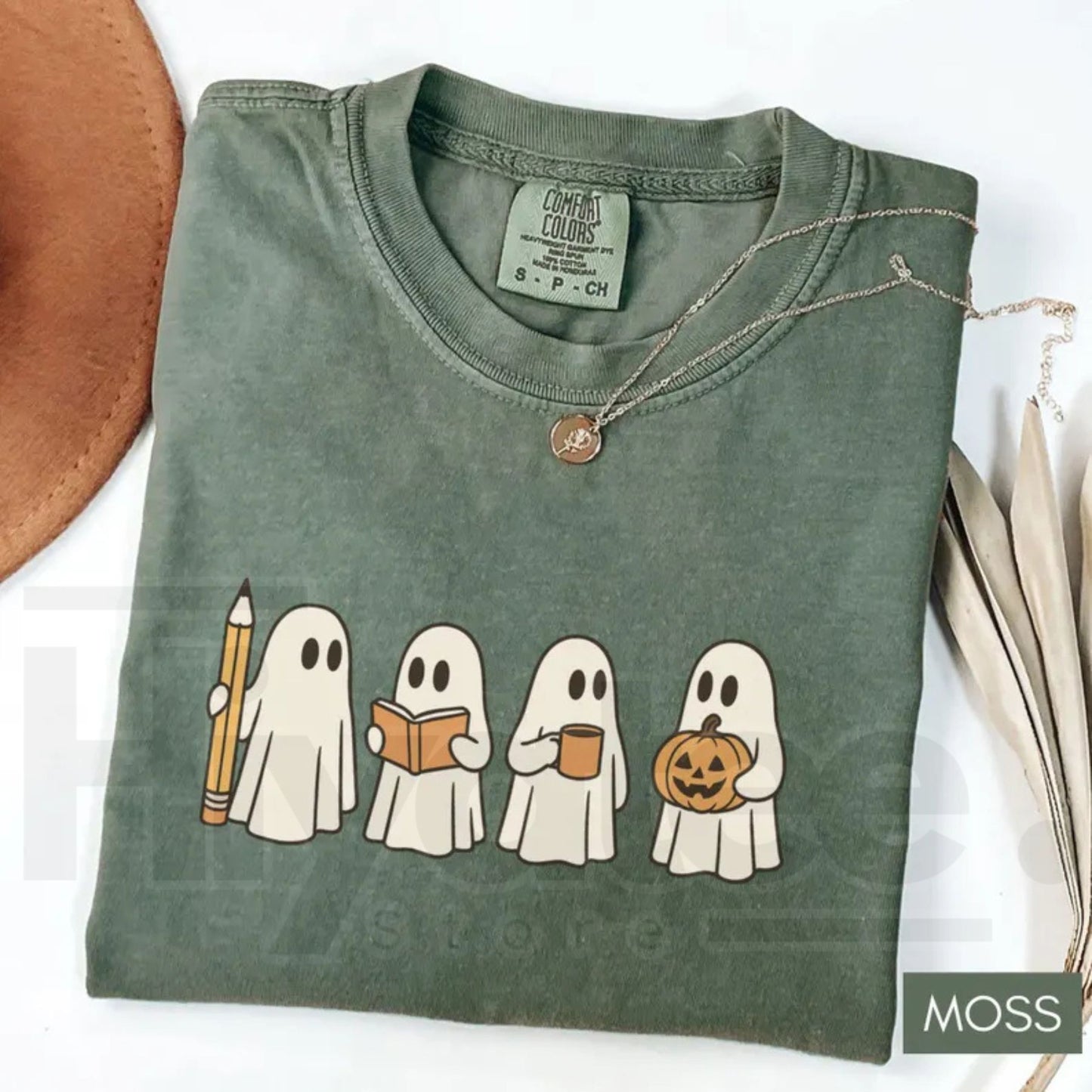 Halloween Teacher Shirt Comfort Colors Spooky Teacher Ghost Fall Tee