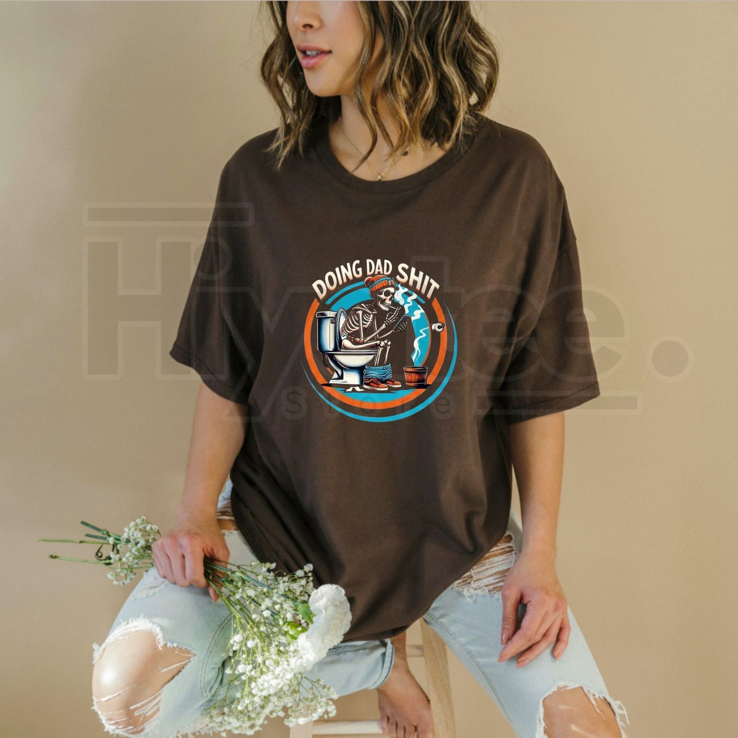 Doing Dad Shit Skull T-Shirt – Funny Dad Life Humor Graphic Tee