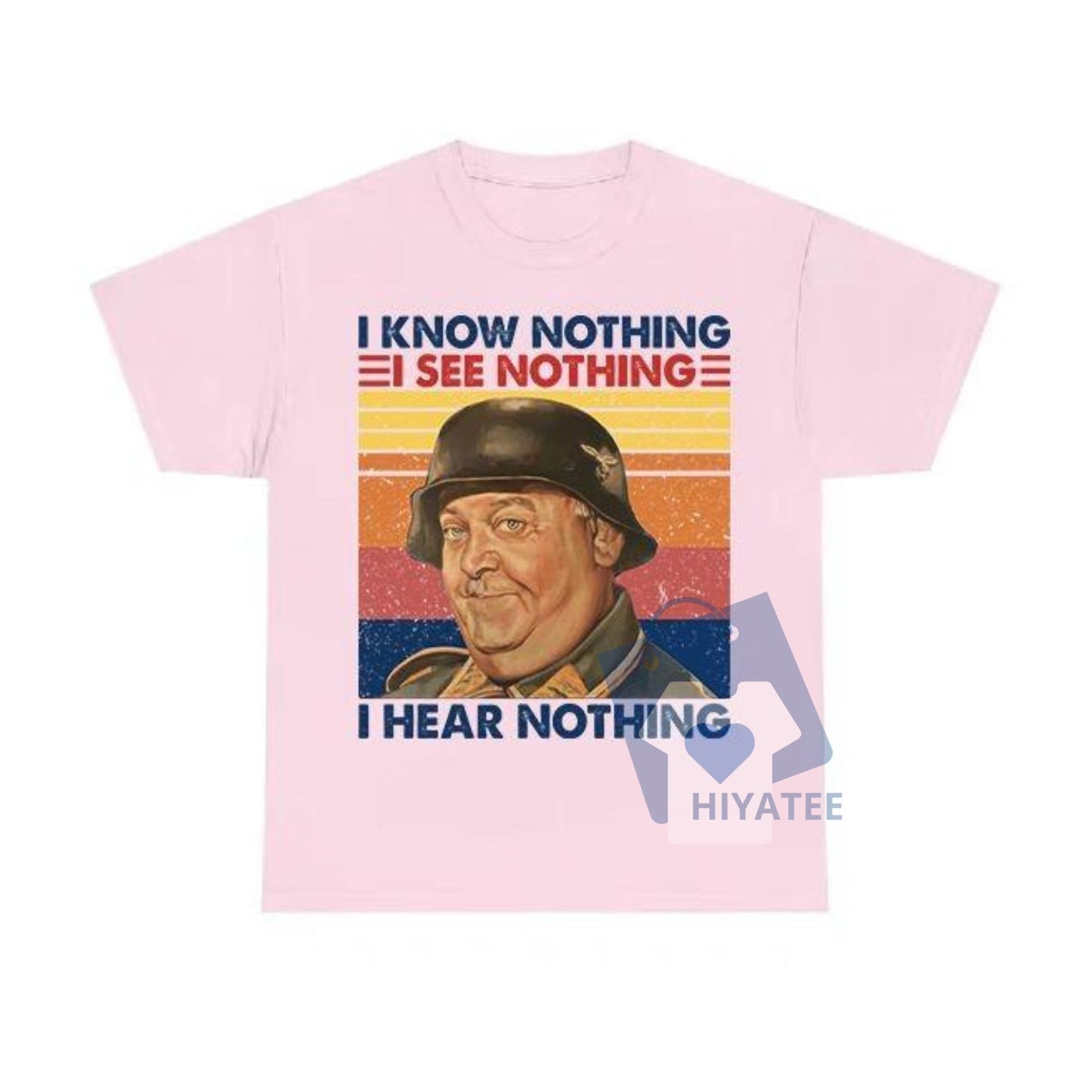 Sergeant Schultz “I Know Nothing” T-Shirt – Vintage Hogan’s Heroes Tee for Classic TV Fans