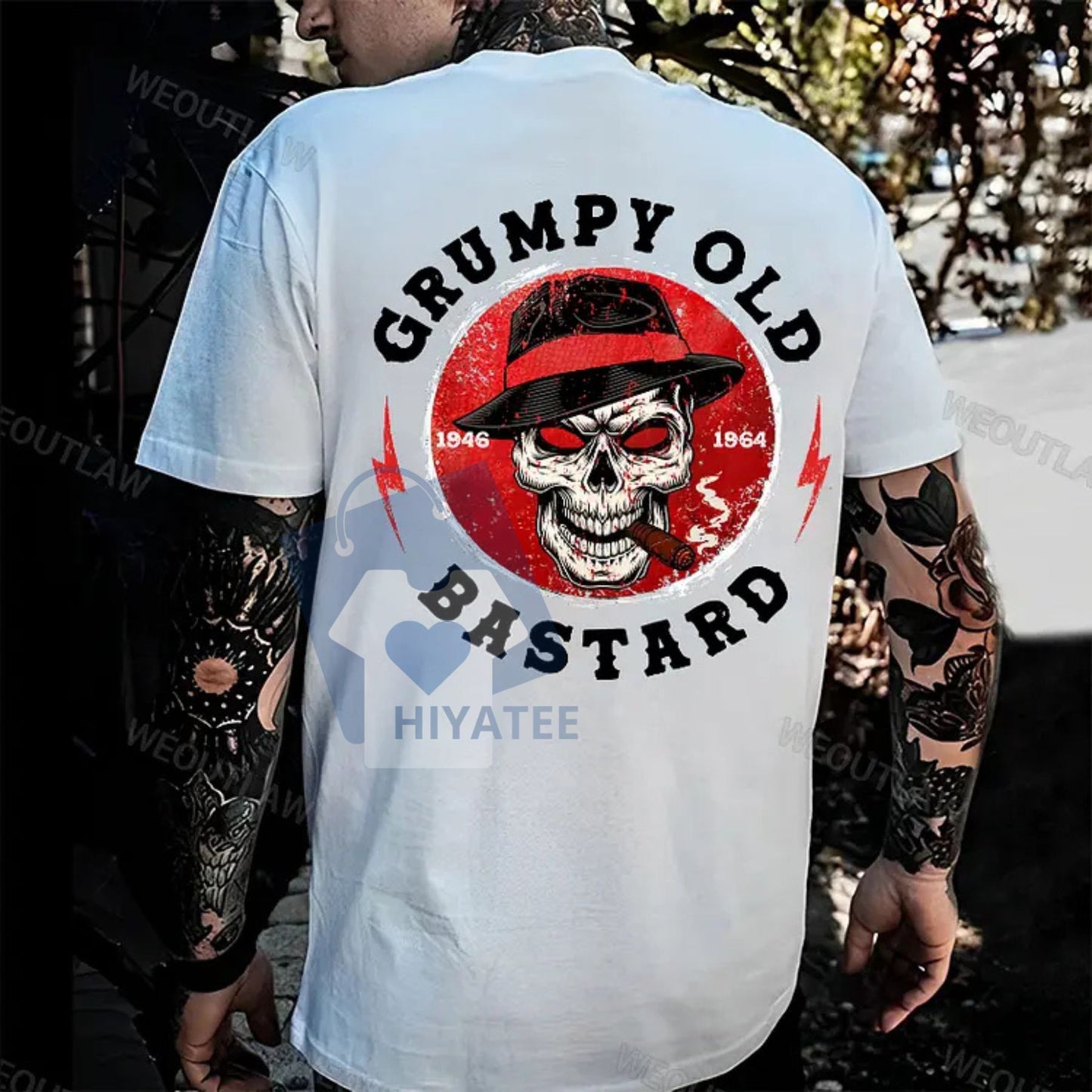 "Grumpy Old Bastard" T-Shirt – Funny Sarcastic Tee, Humorous Gift for Men