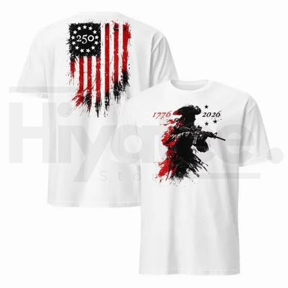 America 250th Anniversary T-Shirt 1776-2026 – Men's Revolutionary Soldier Patriotic Top