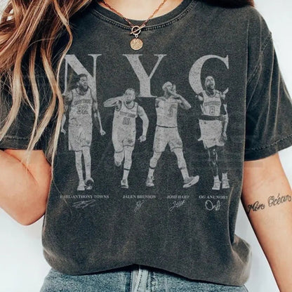 Brunson Anunoby Hart NYC Basketball Vintage Shirt