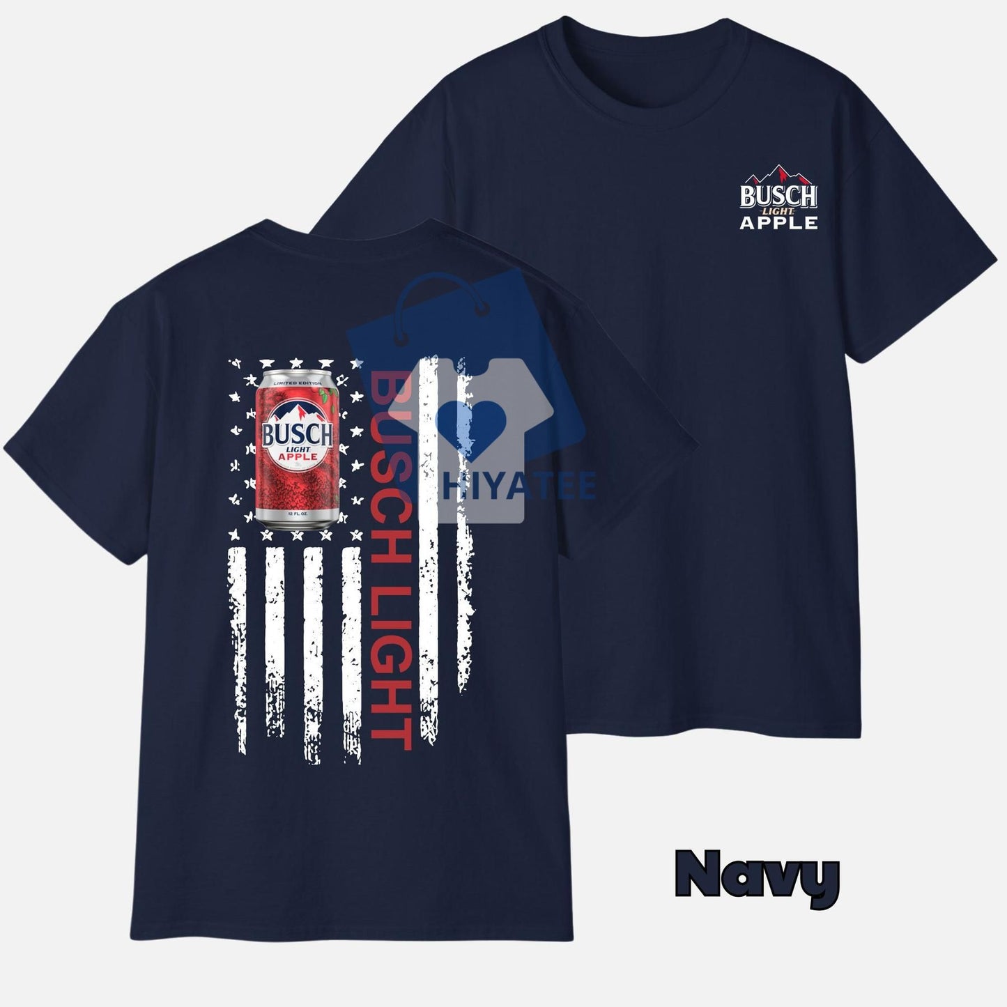 Busch Light Apple American Flag Shirt – Patriotic Beer Tee for Men