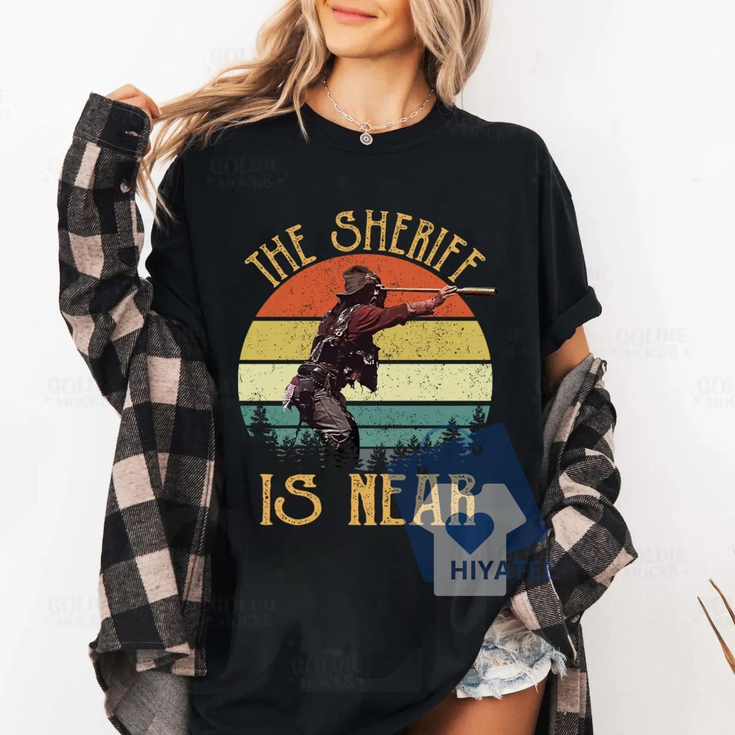 The Sheriff Is Near T-Shirt – 70s Western Movie Graphic Tee