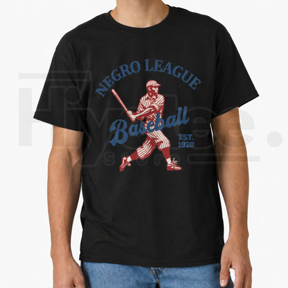 Vintage League Baseball 1920 T-Shirt – Men's White Black History Month Graphic Tee