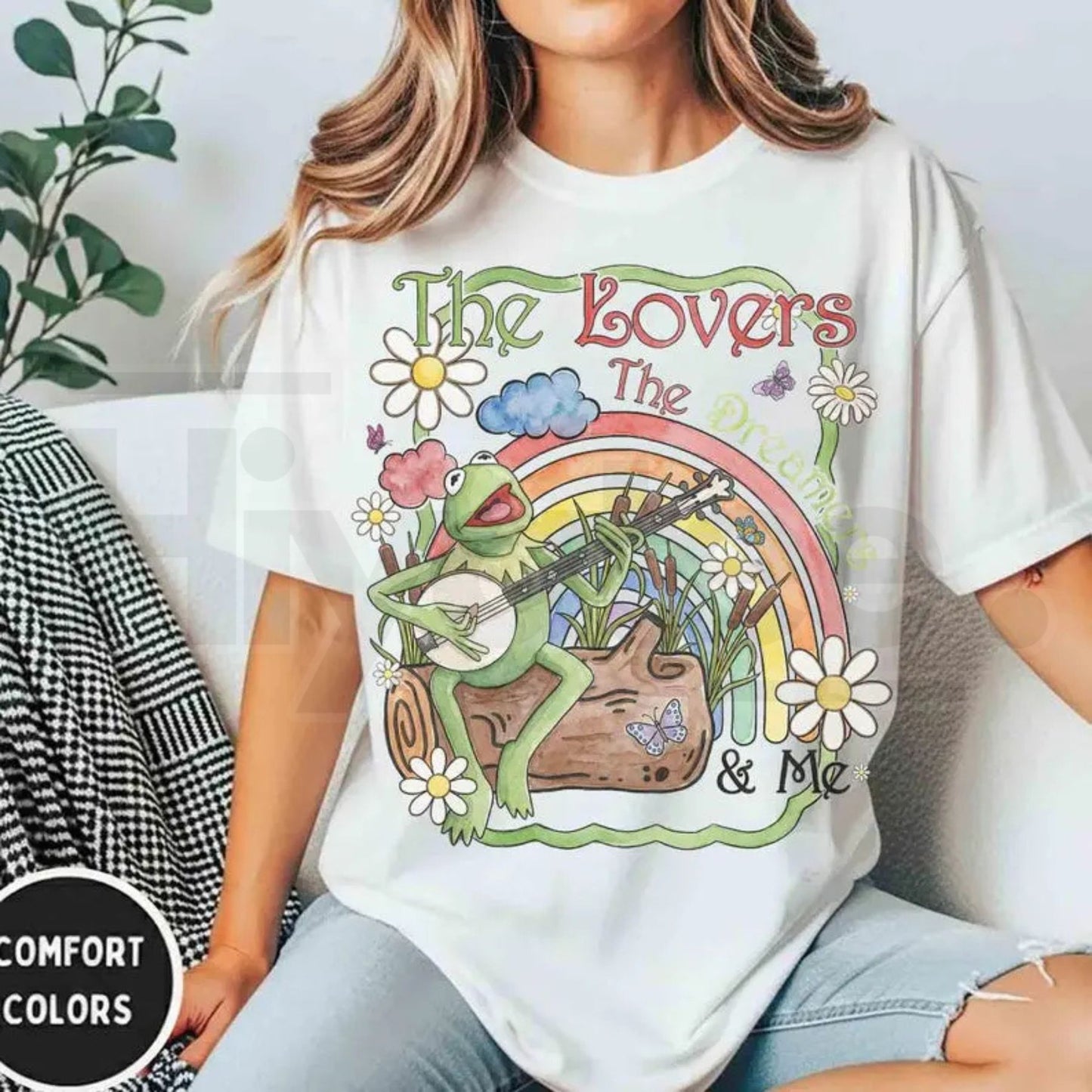 Watercolor Kermit The Frog Rainbow Shirt – The Lovers The Dreamers And Me Muppets Tee, Family Trip Matching Top