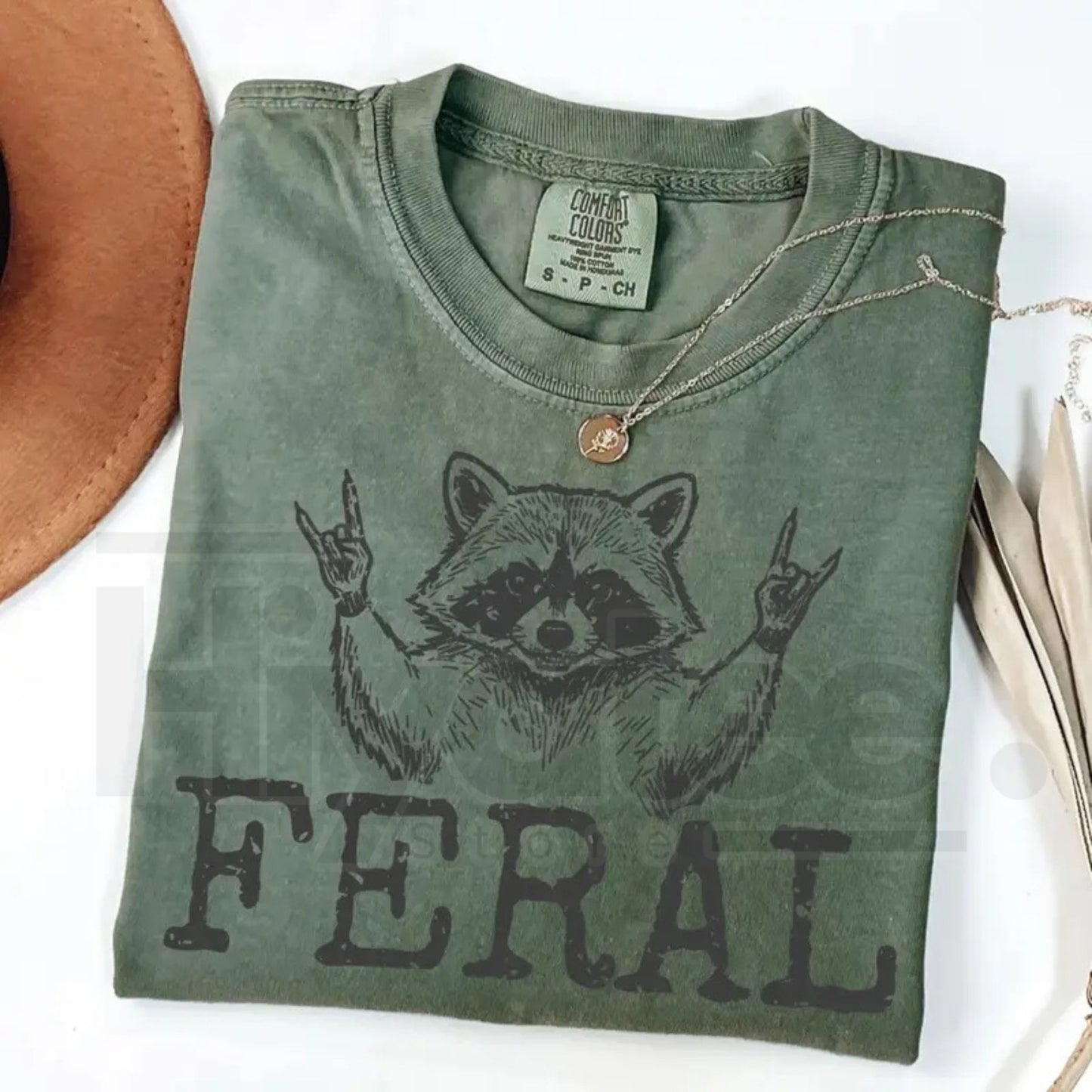 Comfort Colors® Feral Raccoon Shirt – Funny Ironic Trash Panda Graphic Tee