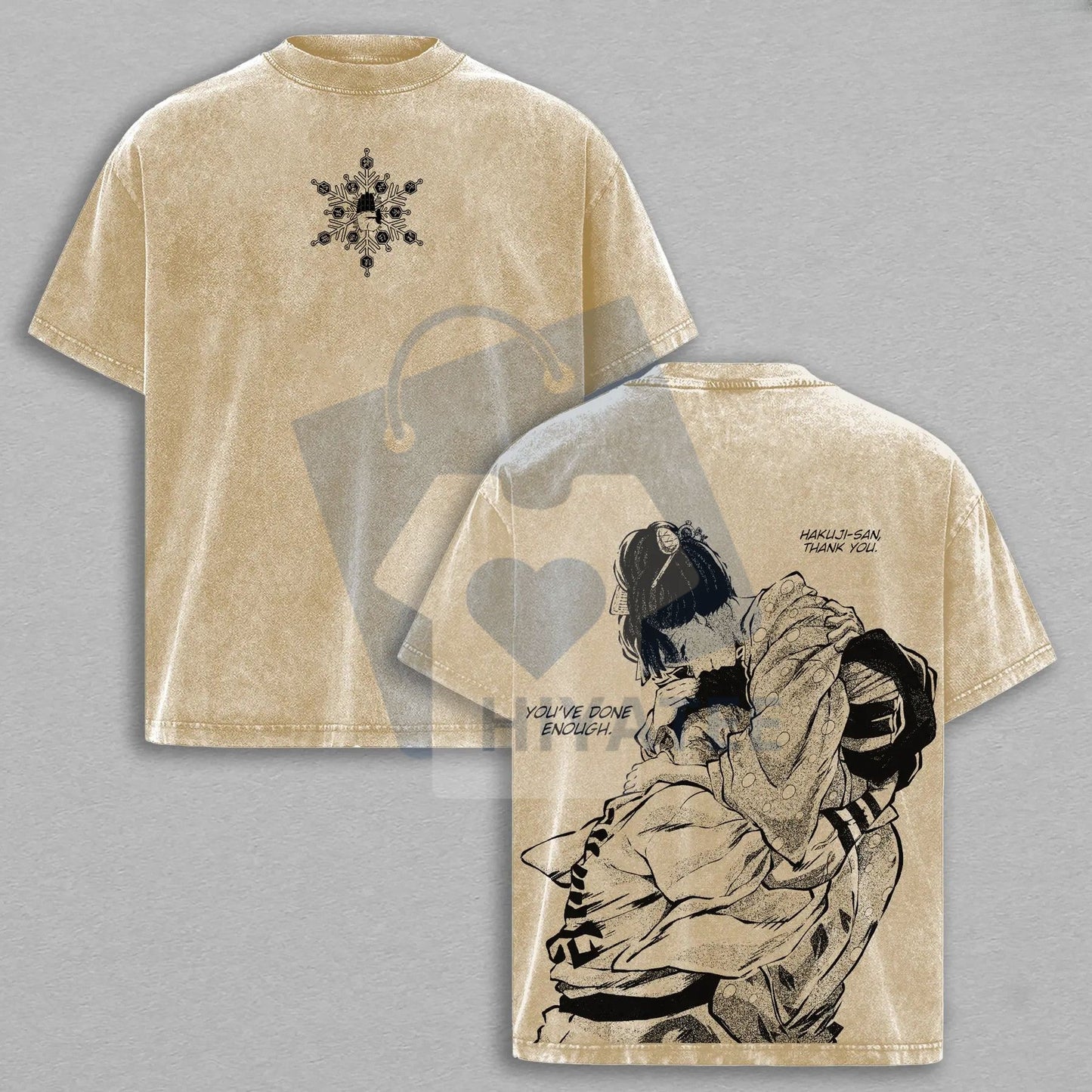 Akaza vs. Koyuki Demon Slayer T-Shirt – Vintage Washed Heavy Cotton Anime Tee