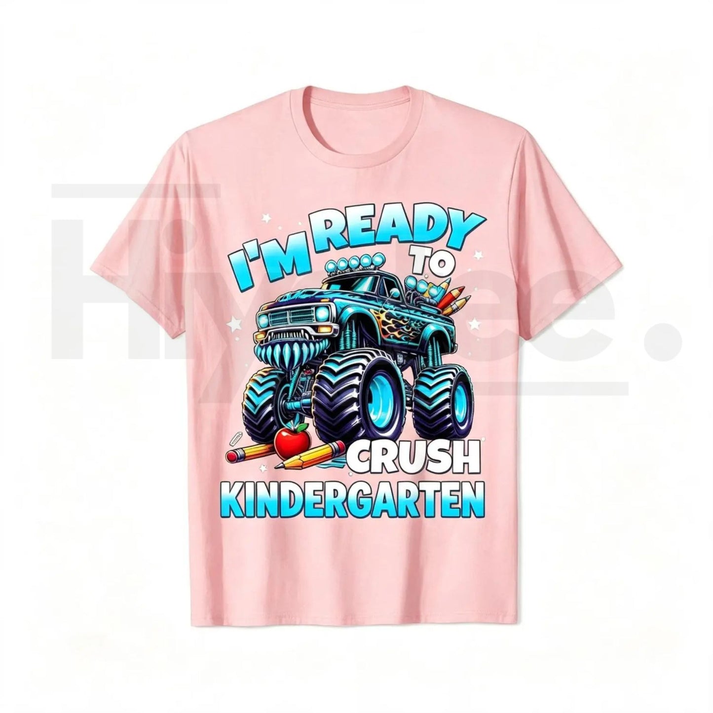 I'm Ready to Crush Kindergarten T-Shirt | Monster Truck Back to School Kids Tee