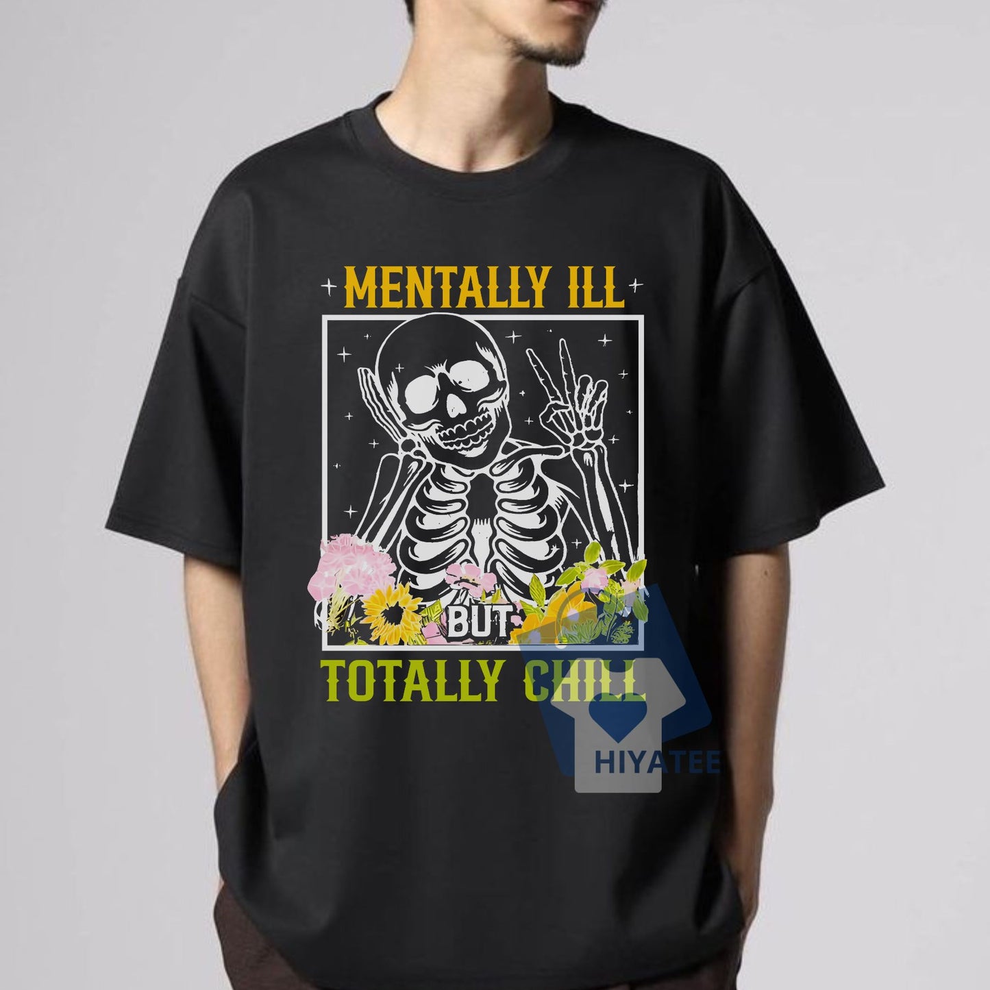 Mentally Ill But Totally Chill T-Shirt – Funny Fall Pumpkin Season Tee