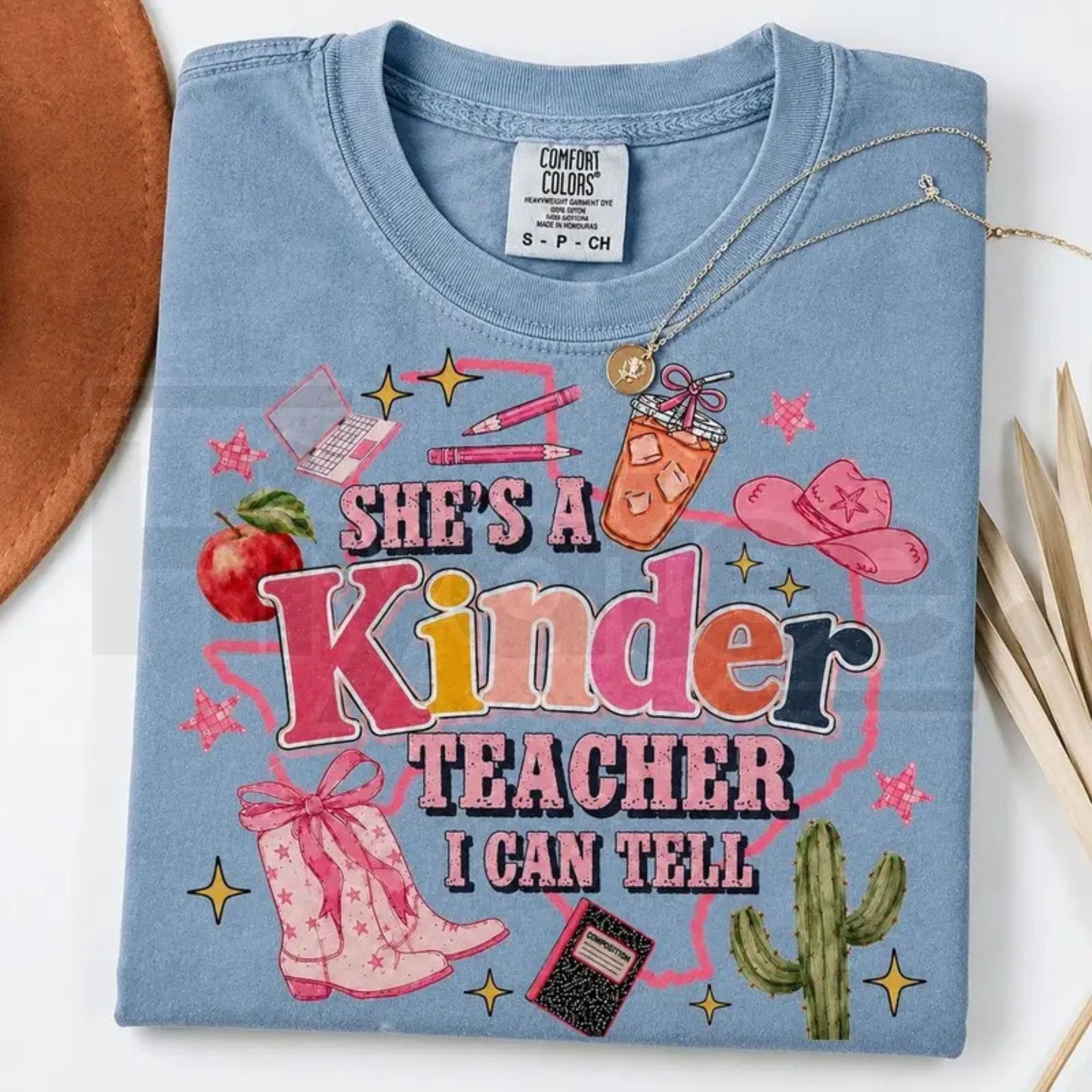 Comfort Colors She's a Teacher Custom Grade T-Shirt