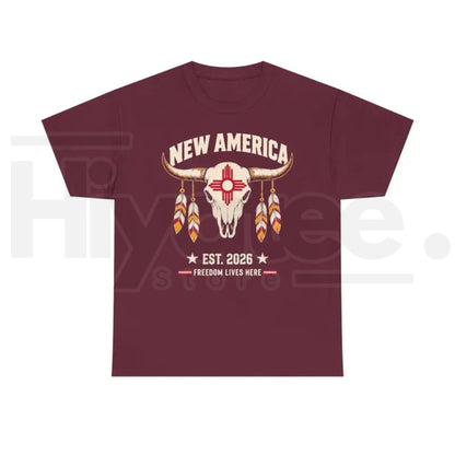 New America Zia Sun T-Shirt – New Mexico State Pride Graphic Tee
