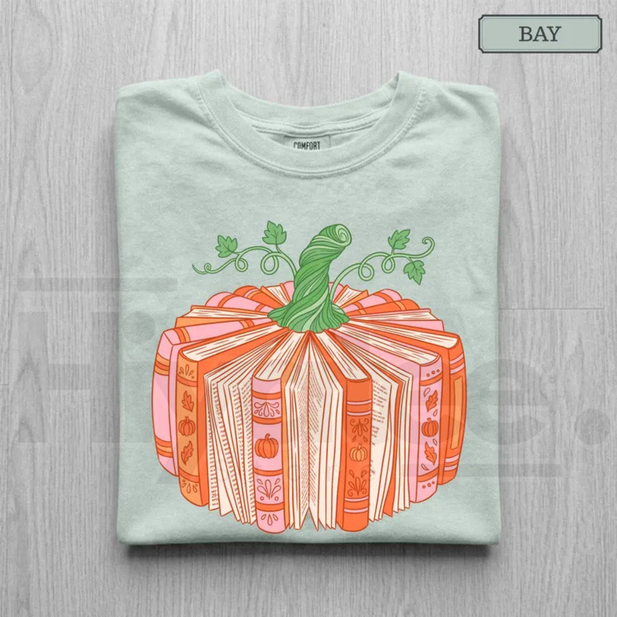 Book Pumpkin Shirt Bookish Fall Reader Tee Cute Librarian Bookworm Gift