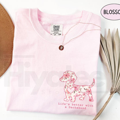 Comfort Colors® Dachshund Floral Shirt