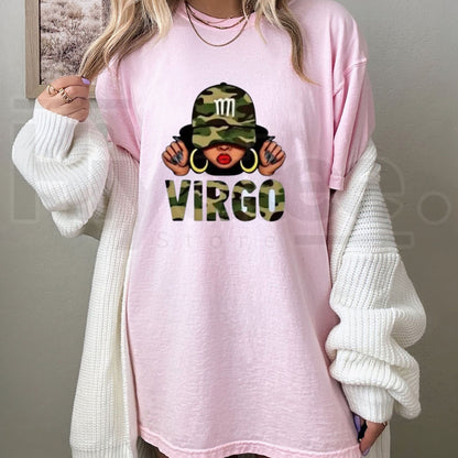 Virgo Camo Girl Graphic T-Shirt