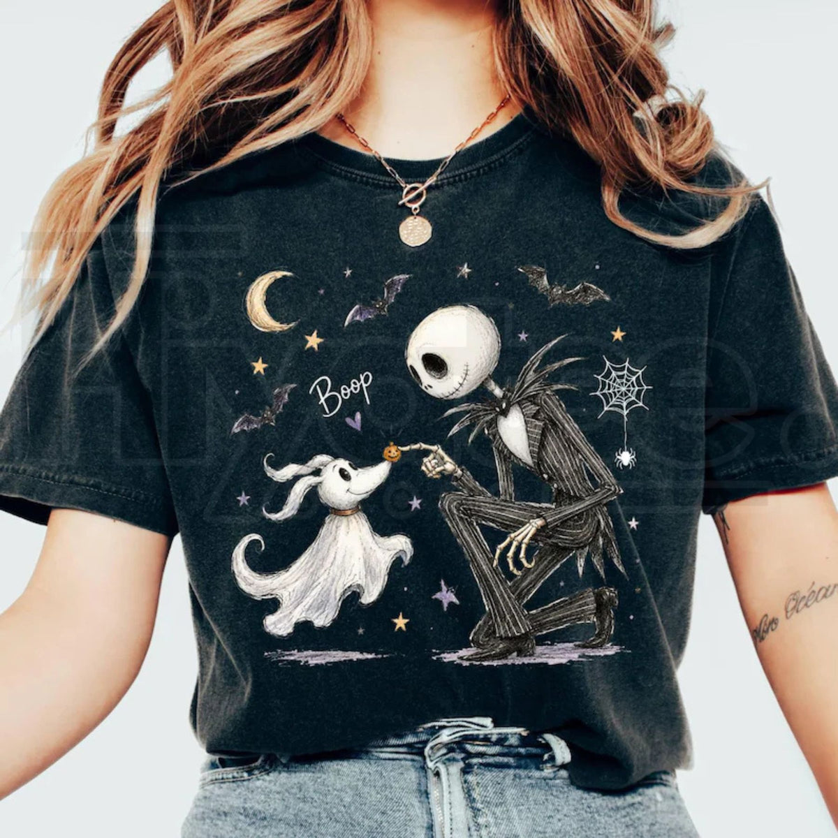 Comfort Colors Zero Ghost Dog Halloween T-Shirt – Spooky Skeleton Matching Tee