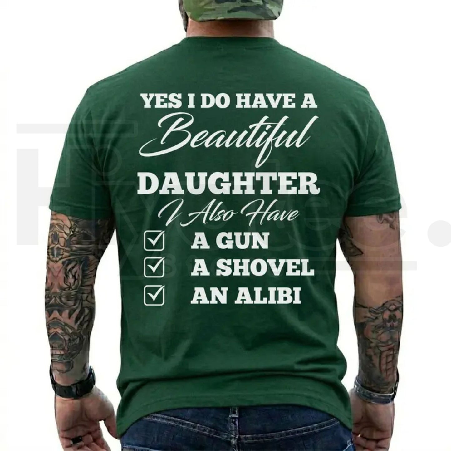 Funny Yes I Do Have A Beautiful Daughter T-Shirt – Protective Dad Graphic Tee