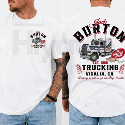 Jack Burton Trucking T-Shirt – Vintage Big Trouble in Little China Trucker Graphic Tee