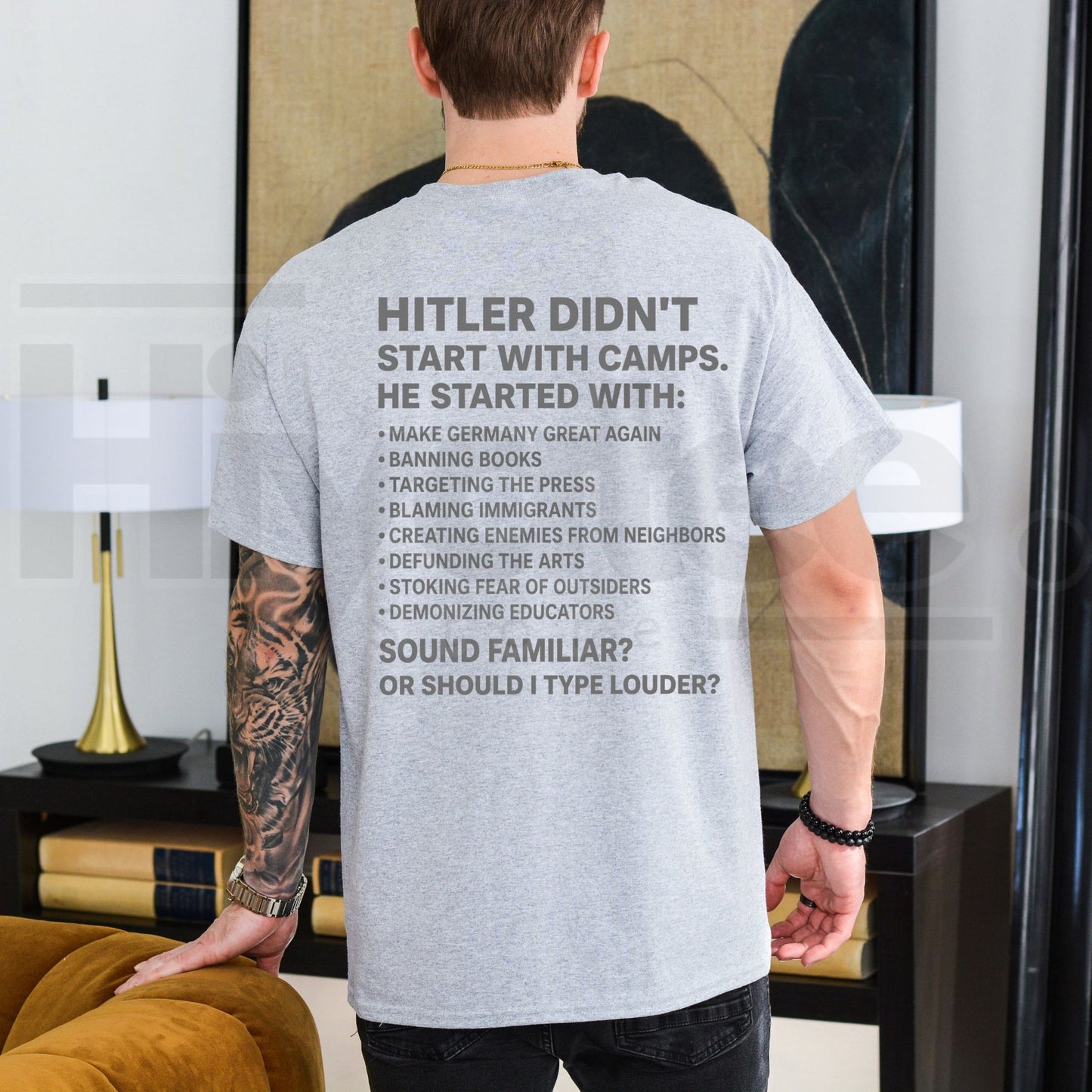 Power & Propaganda Statement Shirt – Edgy Dystopian Streetwear Tee