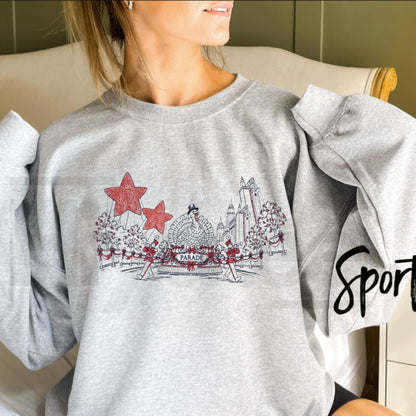 Macy's Thanksgiving Day Parade Sweatshirt – 100th Thanksgiving Parade Crewneck, Holiday Parade Graphic Pullover