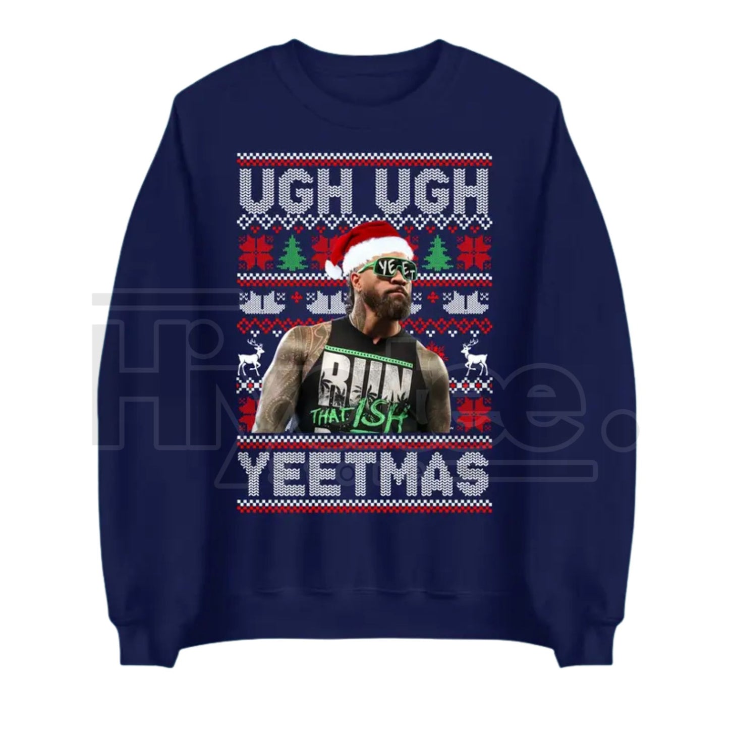 Ugh Ugh YEETMAS Shirt: Jey Uso Main Event WWE Shirt, Wrestler Merch, Funny Holiday Gift For Wrestling Fans