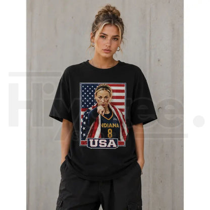 Sophie Cunningham USA Pride Graphic Tee – Patriotic Basketball Fan Shirt