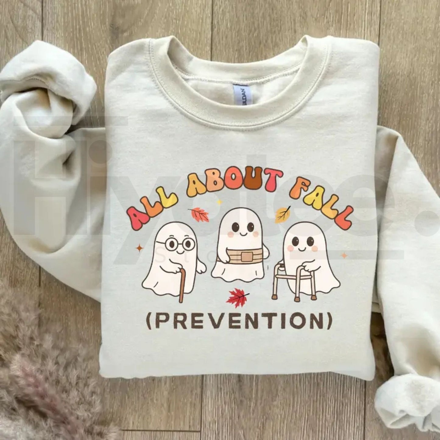All About Fall Prevention Ghost Sweatshirt – Cute Halloween Nursing Sweater