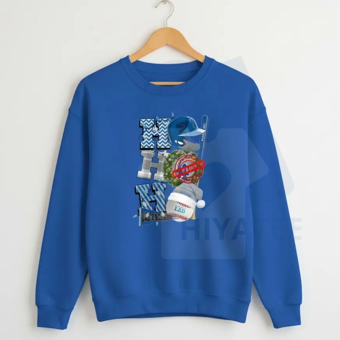 HO HO HO Sport Christmas Sweatshirt: Festive Fan Tee, Adult & Youth Family Xmas Gift, Soft Cotton Round Neck Pullover